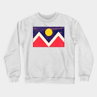 Denver Colorado City Flag Distressed Vintage Grunge Crewneck Sweatshirt